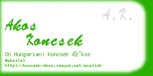 akos koncsek business card